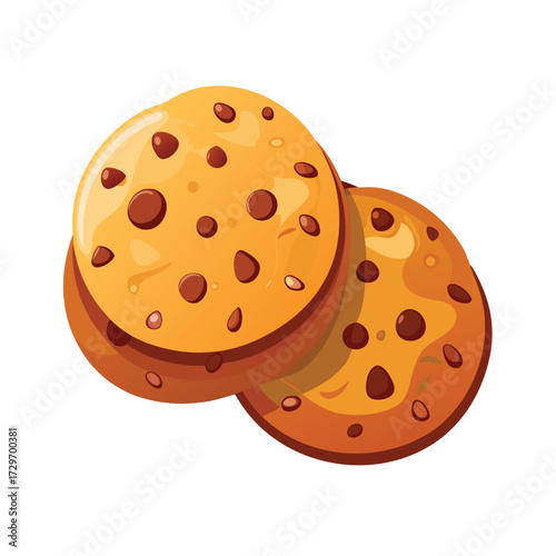 isolated cookies on white background