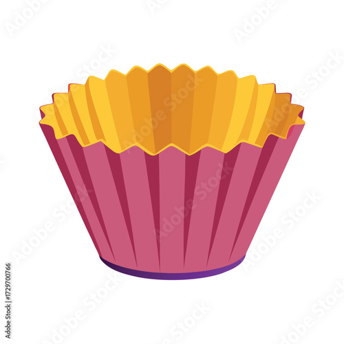 isolated cupcake liner on white background
