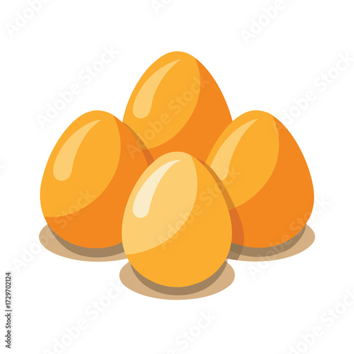 isolated eggs on white background
