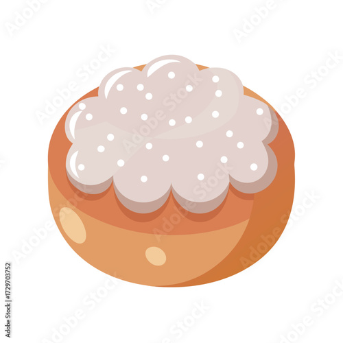 isolated icing sugar on white background