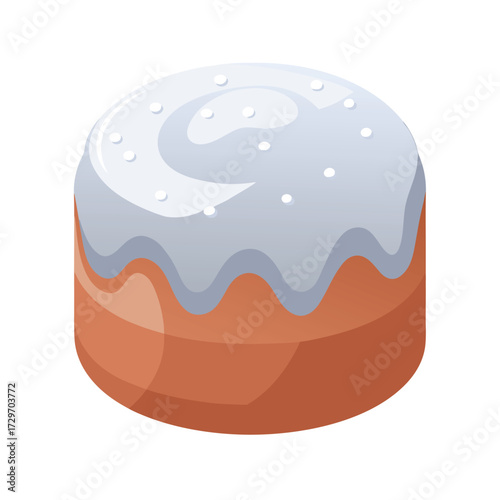 isolated icing sugar on white background