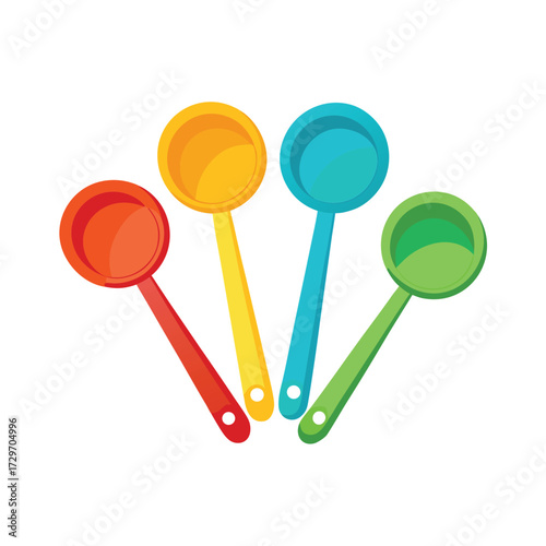 isolated measuring spoons on white background