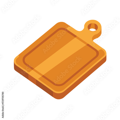 isolated pastry board on white background