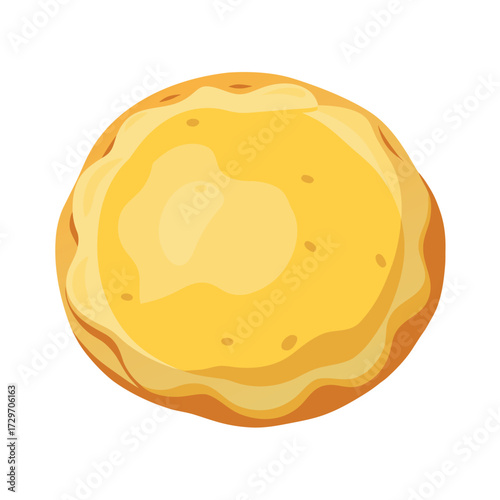 isolated pizza dough on white background