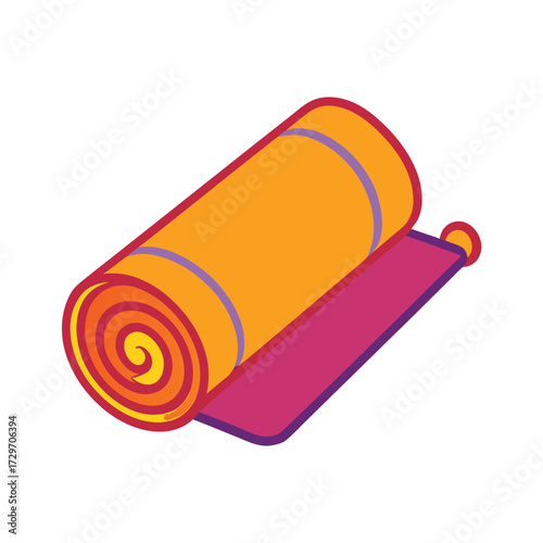 isolated rolling mat on white background