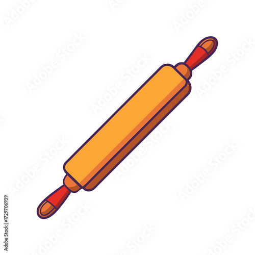 isolated rolling pin on white background