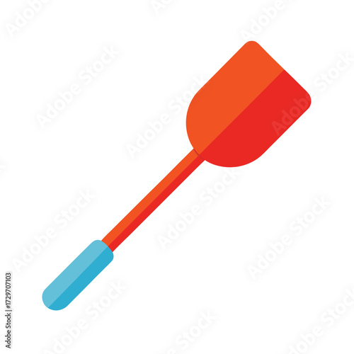 isolated silicone spatula on white background