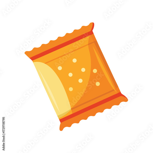 isolated yeast packet on white background