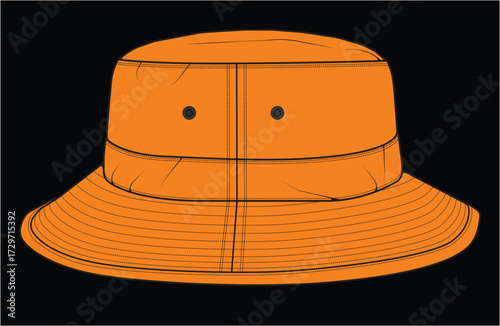 Orange Bucket Hat.eps