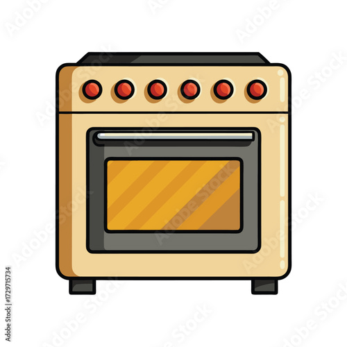 isolated electric oven on white background
