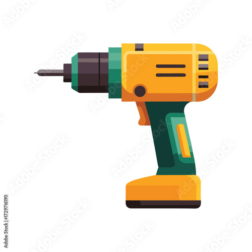 isolated electric screwdriver on white background