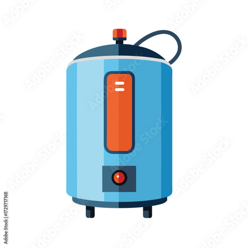 isolated electric water heater on white background