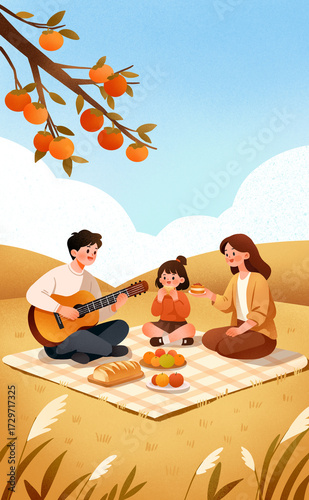 family on the beach