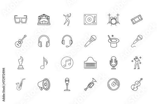 Music and Entertainment Icon Vector Illustration for Fun and Events