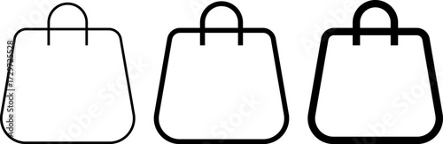 Shopping bag icon set. Online Shop icons collection. Shop bag 