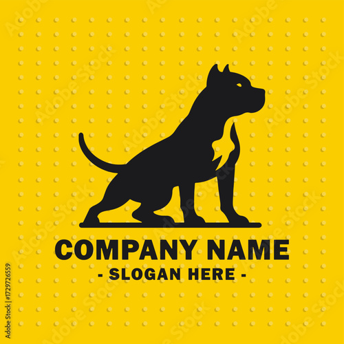 vector " logo Pit bull " vector Design logo with background
