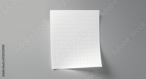 A Sheet of Graph Paper on a Gray Background