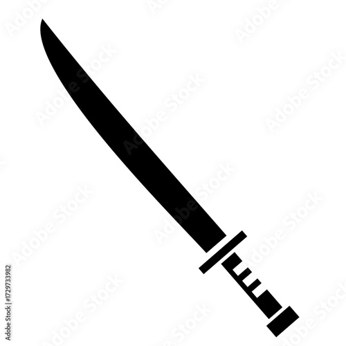 Sword vector silhouette , clip art, and symbol. Shilhouette of sword concept and simple design.