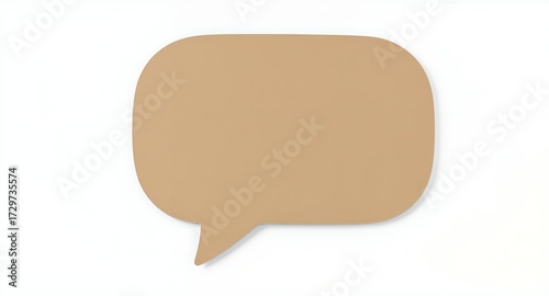 Empty Speech Bubble Icon on White Background