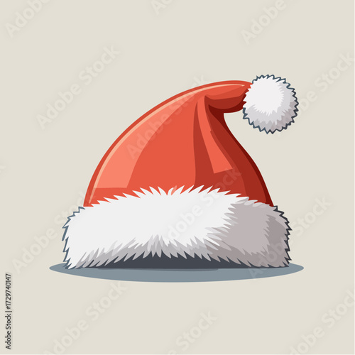 Festive cartoon red hat brings holiday cheer and seasonal warmth