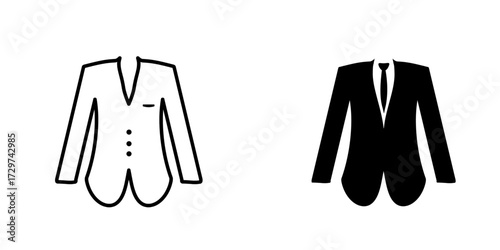 Suit set icon isolated on white background.