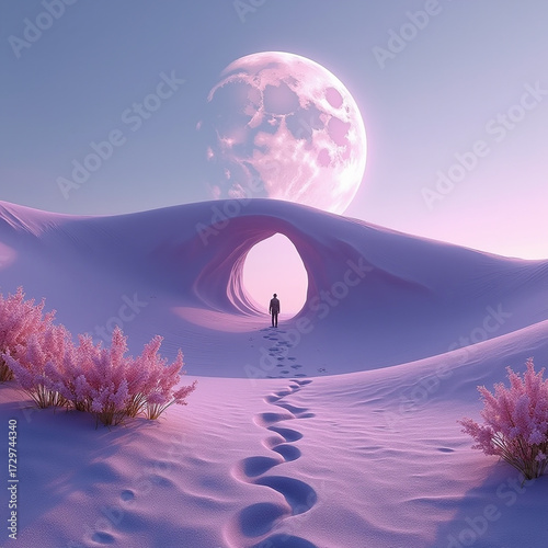 landscape with moon