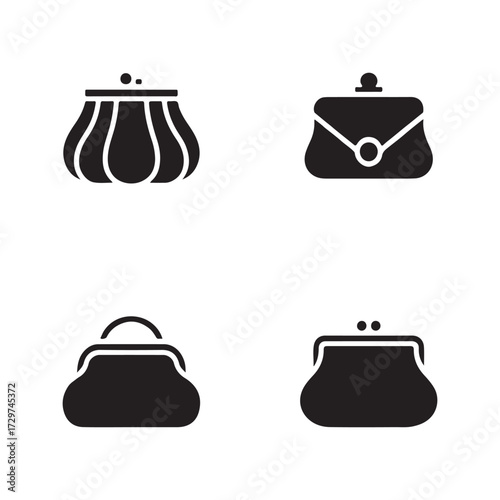 Evening Clutch Solid Icons Accessory Set