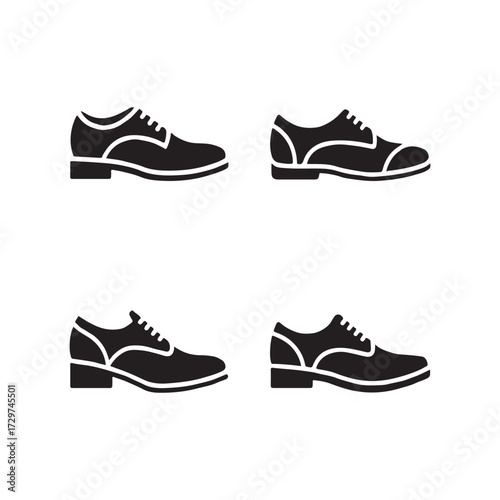 Formal Shoes Variant Solid Icons Style Bundle