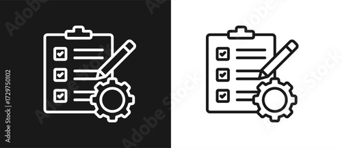 Project Management In Black And White Background