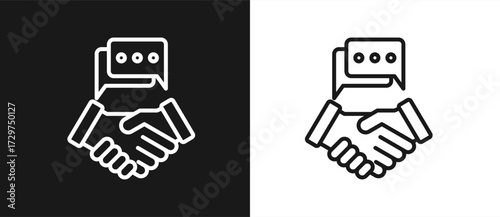 Communication In Black And White Background