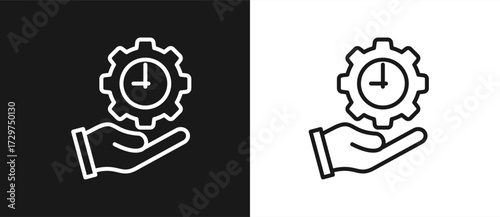 Time Management In Black And White Background