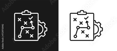 Strategy In Black And White Background