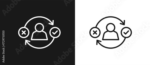 Decision Making In Black And White Background