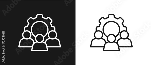 Team Management In Black And White Background