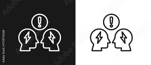 Conflict Resolution In Black And White Background
