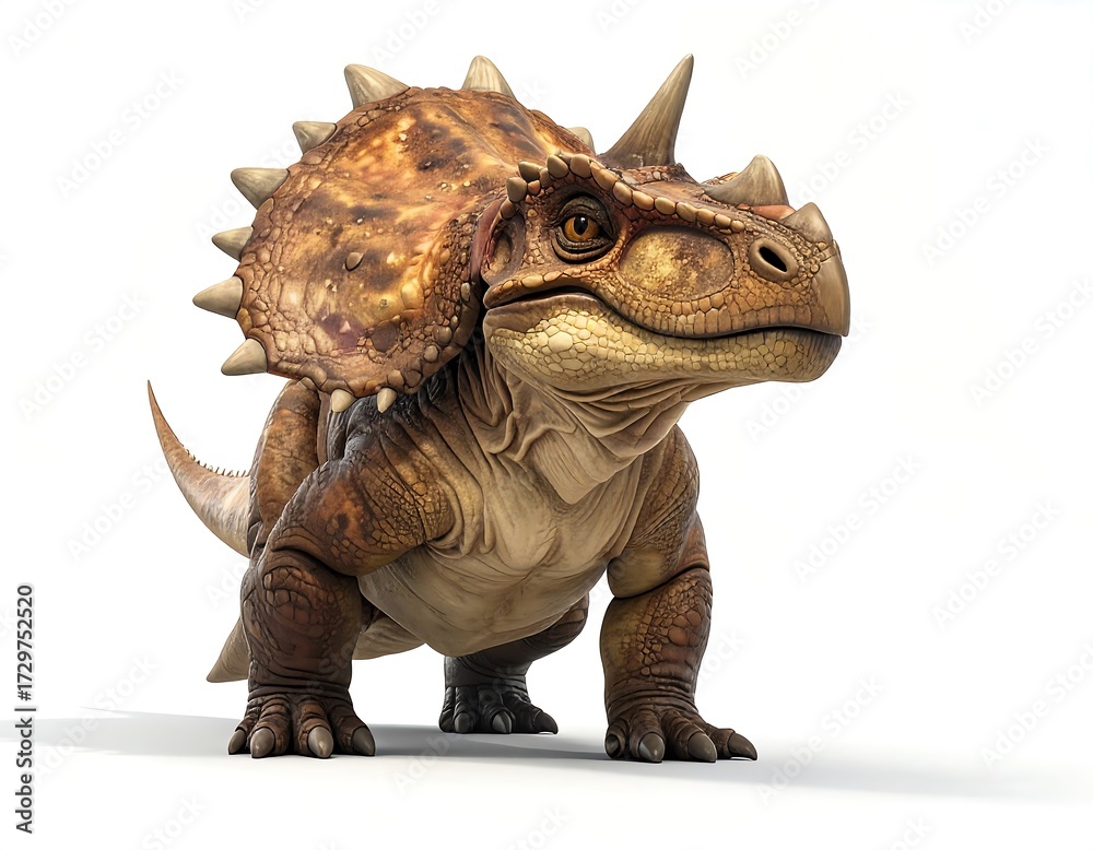 Naklejka premium 3D render of a young dinosaur