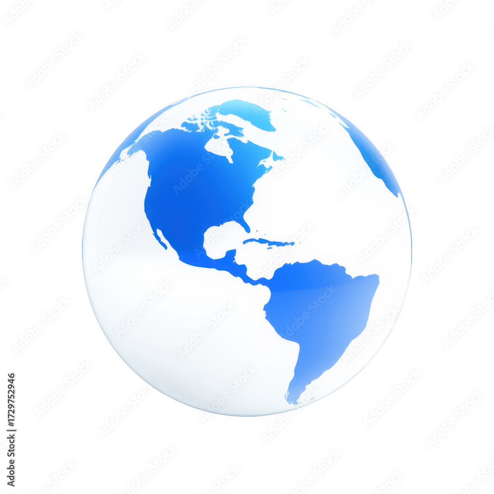 Fototapeta premium Glowing earth globe with continents visible against a dark black background