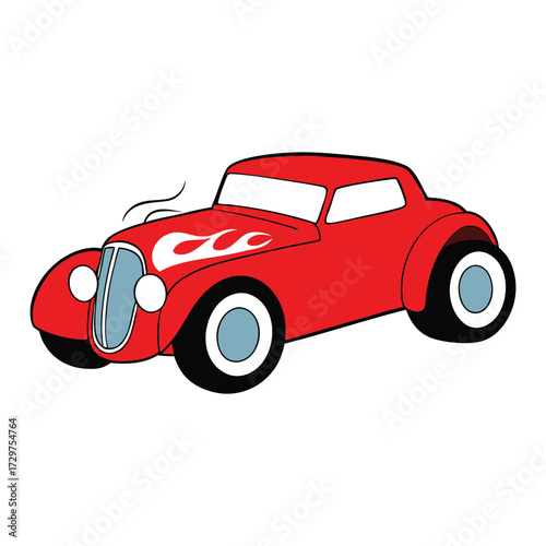 A sleek custom hot rod roadster car with bold curves, shiny chrome, and roaring power. Built for speed and style, it captures the spirit of classic American muscle.
