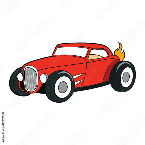 A hot rod classic coupe custom car with sleek curves, bold chrome details, low stance, and roaring engine, built for speed, style, and timeless automotive passion.
