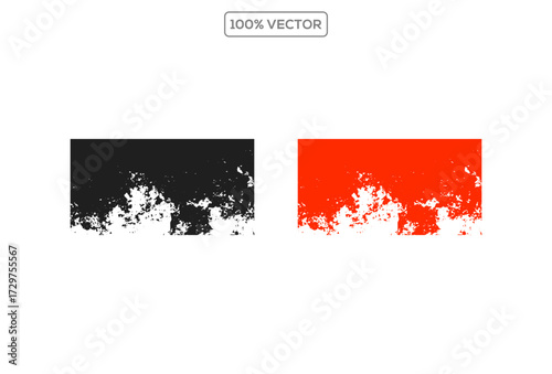 Abstract grunge rough edge header collection vector template
