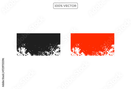Abstract grunge rough edge header collection vector template element
