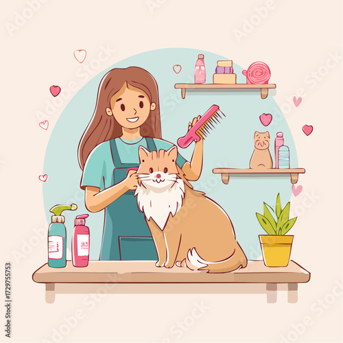 girl with cat