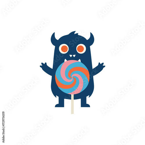 Cute playful Candy Shop Logo illustration with lollipop chocolate gummy marshmallow donut cupcake icon for bakery branding dessert confectionery product packaging and sweet snack shop mascot character
