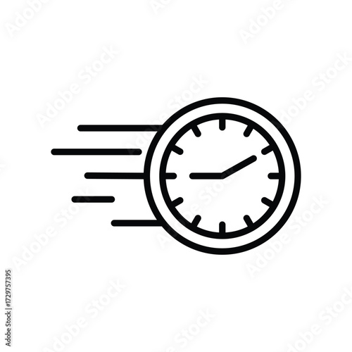Time and Clock line Icon vector