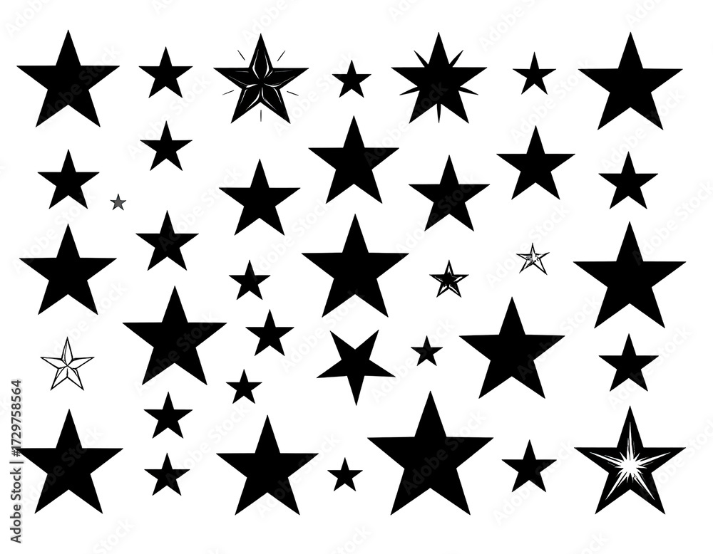 Fototapeta premium Abstract graphic of light bursts and stars