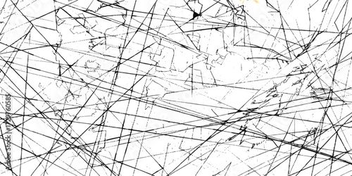 Black grunge texture of barbed wire fence on grass and winter branch pattern