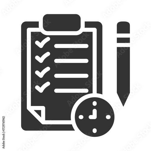 Planning Icon Glyph Style. Vector Illustration Design