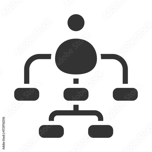 Organization Icon Glyph Style. Vector Illustration Design