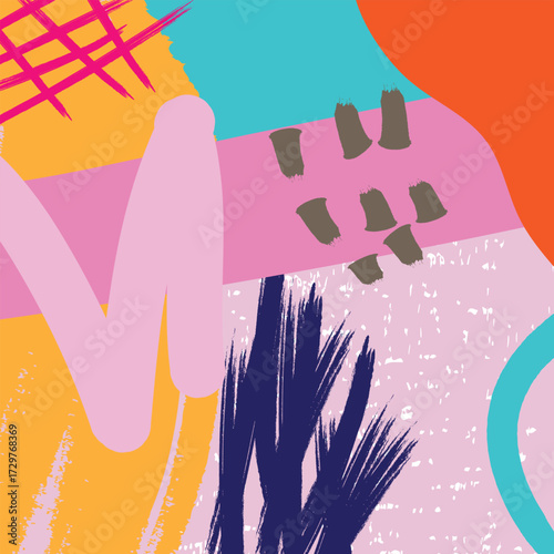 abstract background design, beautiful retro color brus motif cover