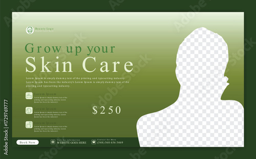 Beauty salon and haircut social media banner design. Skin care social media graphic elements. Vector beauty spa centre social media post template